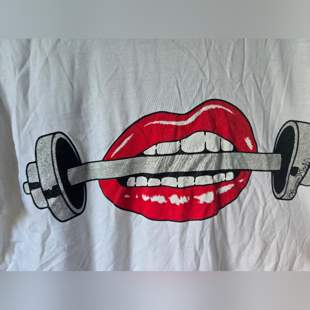 Lauren Moshi Barbell Lips tee - Picture 7 of 13